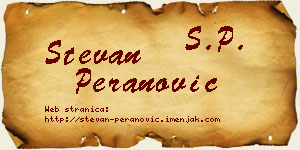 Stevan Peranović vizit kartica